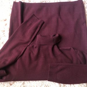 Burgundy Turtle Neck